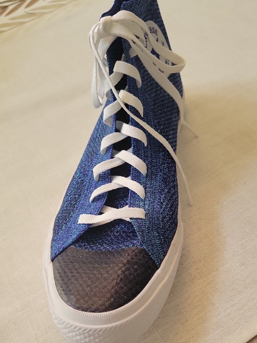 Converse High-Top Sneakers in Blue with White Accents - Picture 8 of 8